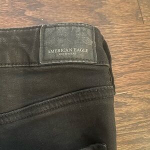 American Eagle Outfitters Black Womens Distressed Jeans